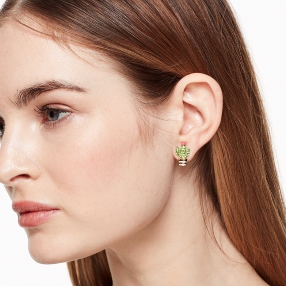 kate spade // delicate cactus crystal stud earring - Picture 4 of 4